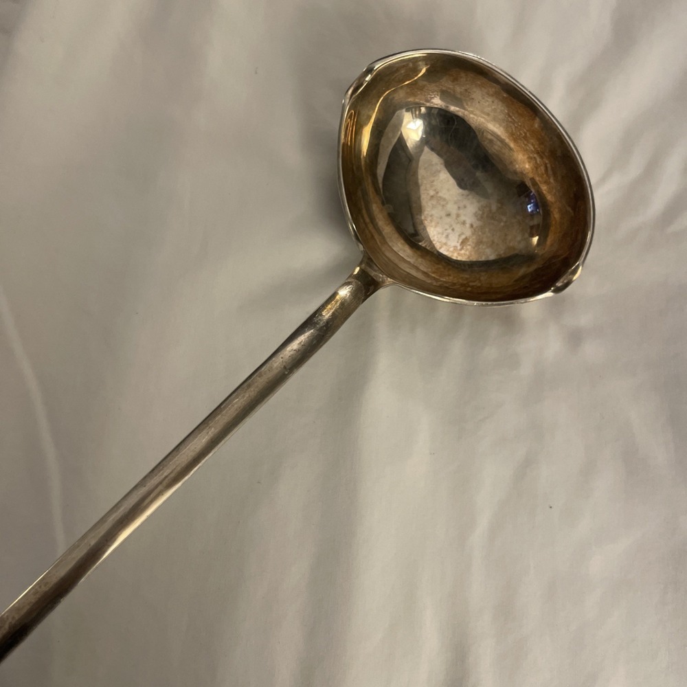 Vintage Silver Plated Serving‎ Ladle Spoon 17"